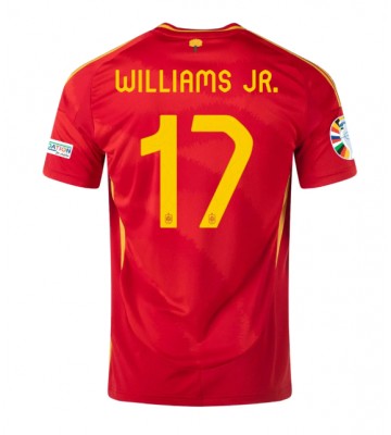 Spanien Nico Williams #17 Replika Hjemmebanetrøje EM 2024 Kortærmet